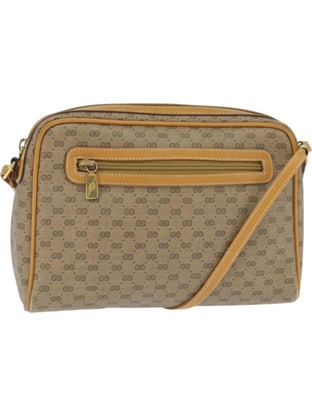 GUCCI Micro GG Supreme Shoulder Bag PVC Beige Gold 007 39 0014